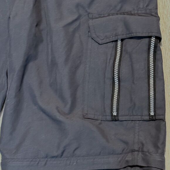 Cargo Hiking Pants Men 34 Convertible Zip Off Shorts Gray 90s VTG Utility Travel - Picture 5 of 6